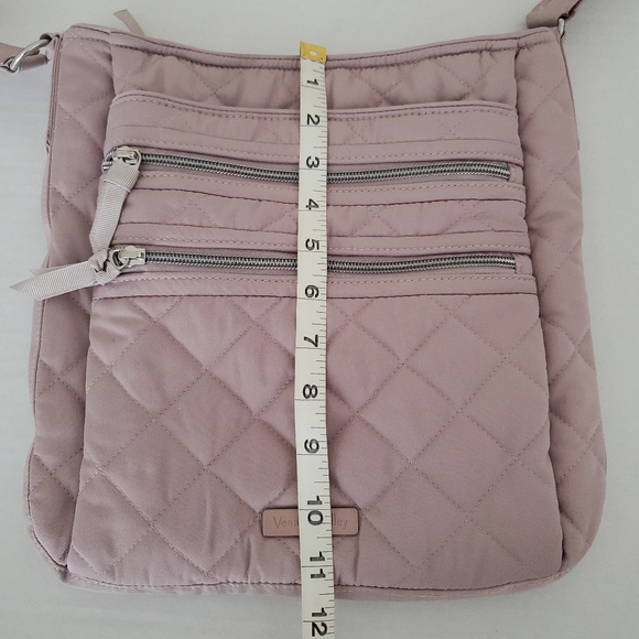 Vera Bradley Triple Zip Lavender Quilted Crossbody Hipster Bag - Picture 10 of 11